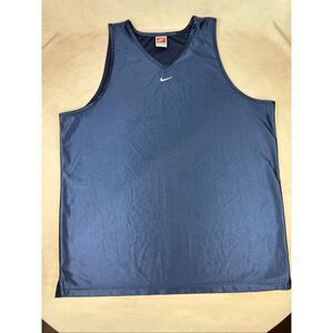 Vintage Nike Tank Sleeveless Jersey Rare Red Team Tag Basketball Practice XL 90s